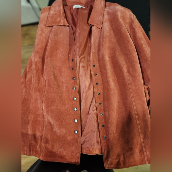 CJ Banks Rust Suede Jacket - Picture 2 of 6